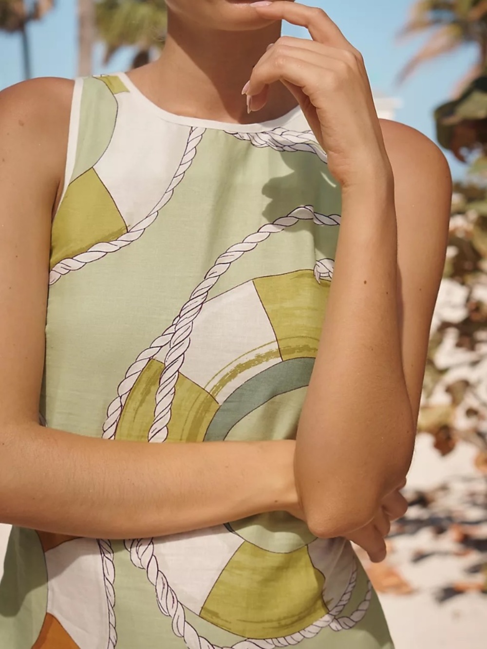 Celandine Pool Float Printed Linen Dress - Picture 4 of 4